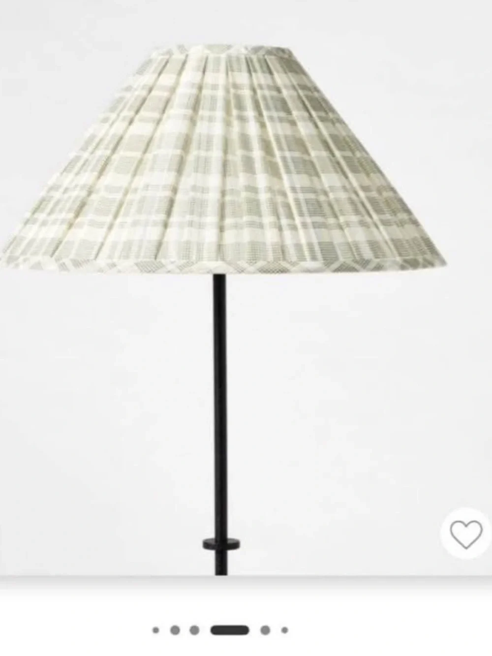 Studio McGee Metal Floor Lamp with green pleated shade
